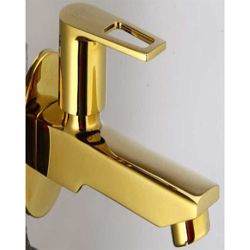 Golden Brass Gold Long Body Bib Cock For Bathroom