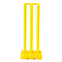Plastic Cricket Stumps And Base - Pvc Material, Various Sizes Available, Color As Per Requirement | High Quality, Ideal For Cricket Games