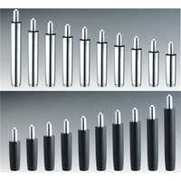 Chair Lockable Gas Spring - Stainless Steel, Polished Silver & Black Finish | Heavy-duty Compression Load For Optimal Support And Comfort