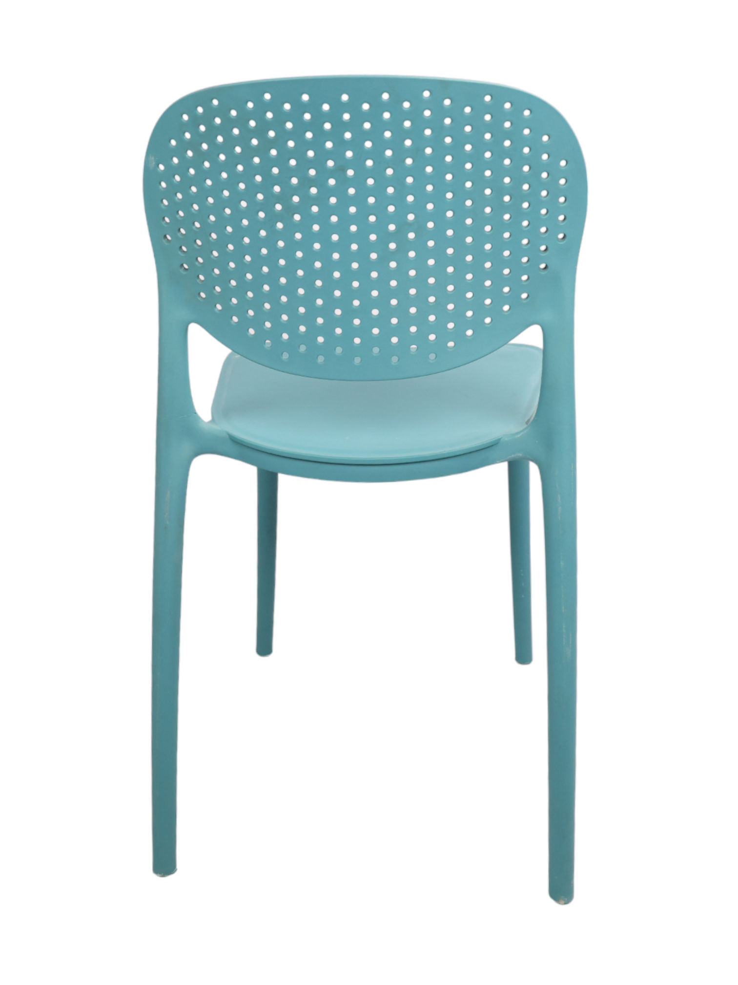 Adhunika Cafe Furniture Chair Plastic Low Back-Light Blue