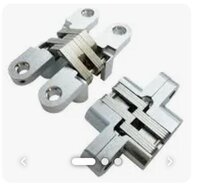 Concealed Hinges - Zinc Alloy, Standard Size, Silver Finish | Electroplated, Lightweight Design, High Load Capacity, Customizable Security Features