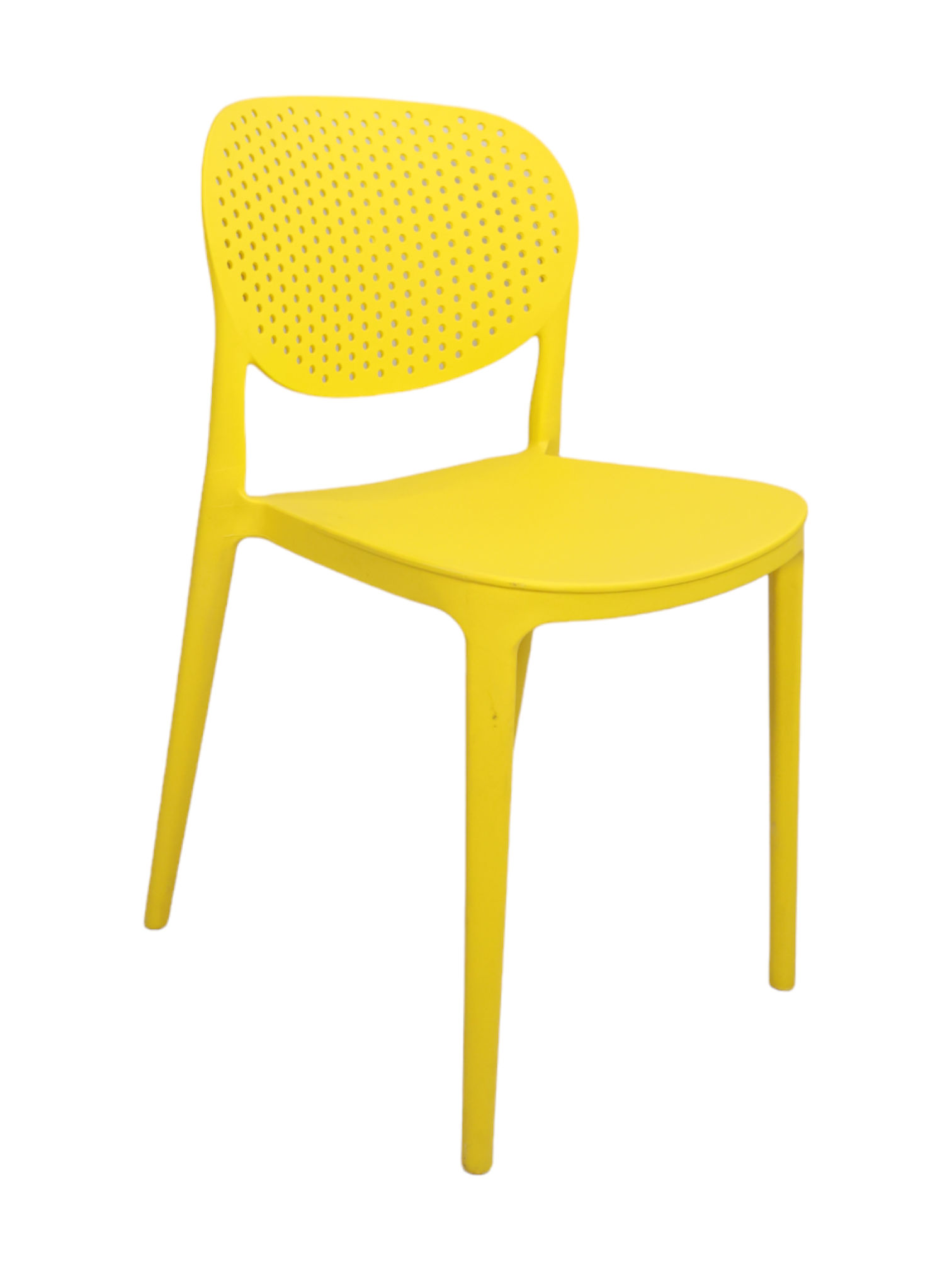 Adhunika Cafe Furniture Chair Plastic Low Back-Yellow