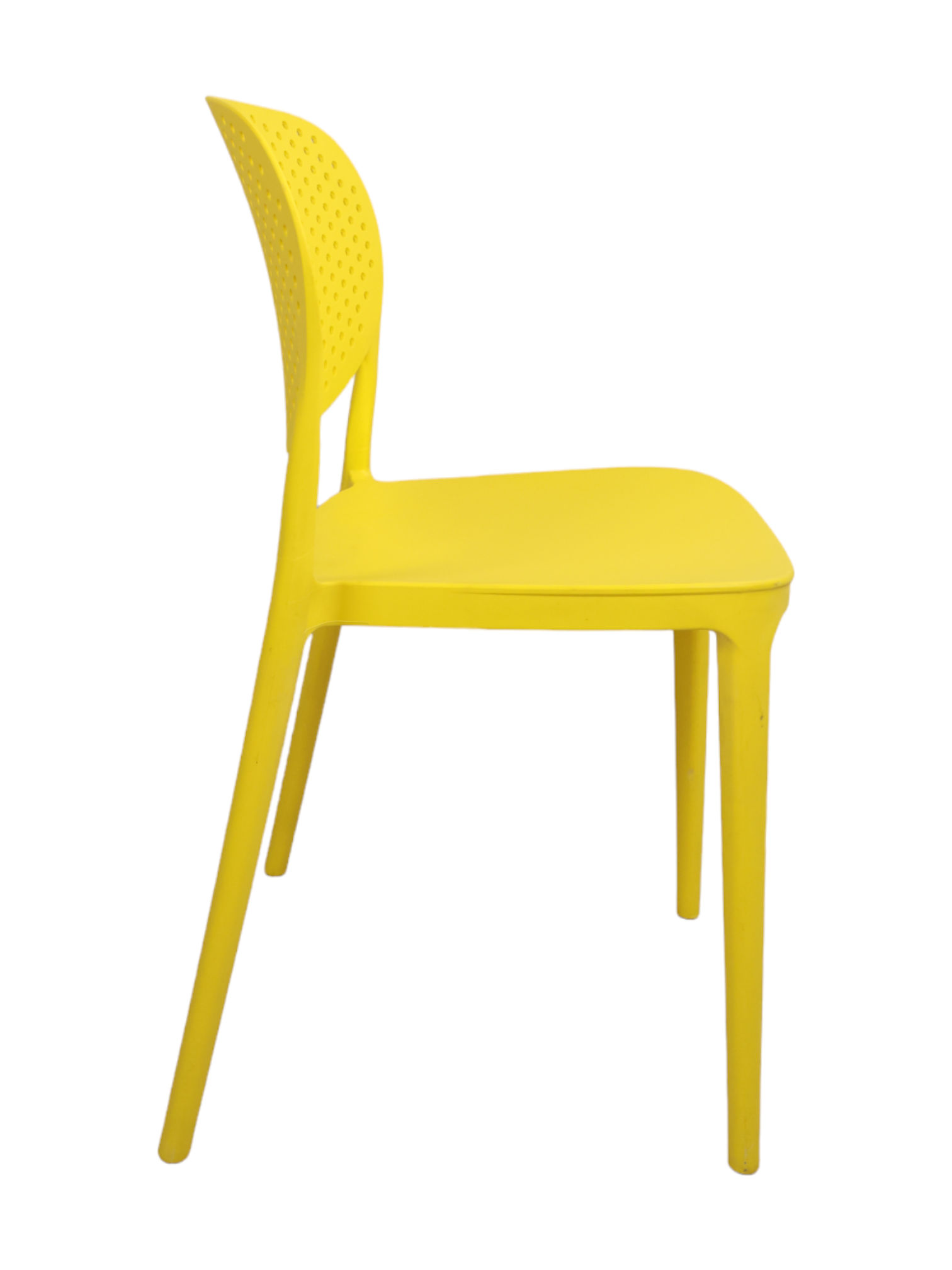 Adhunika Cafe Furniture Chair Plastic Low Back-Yellow