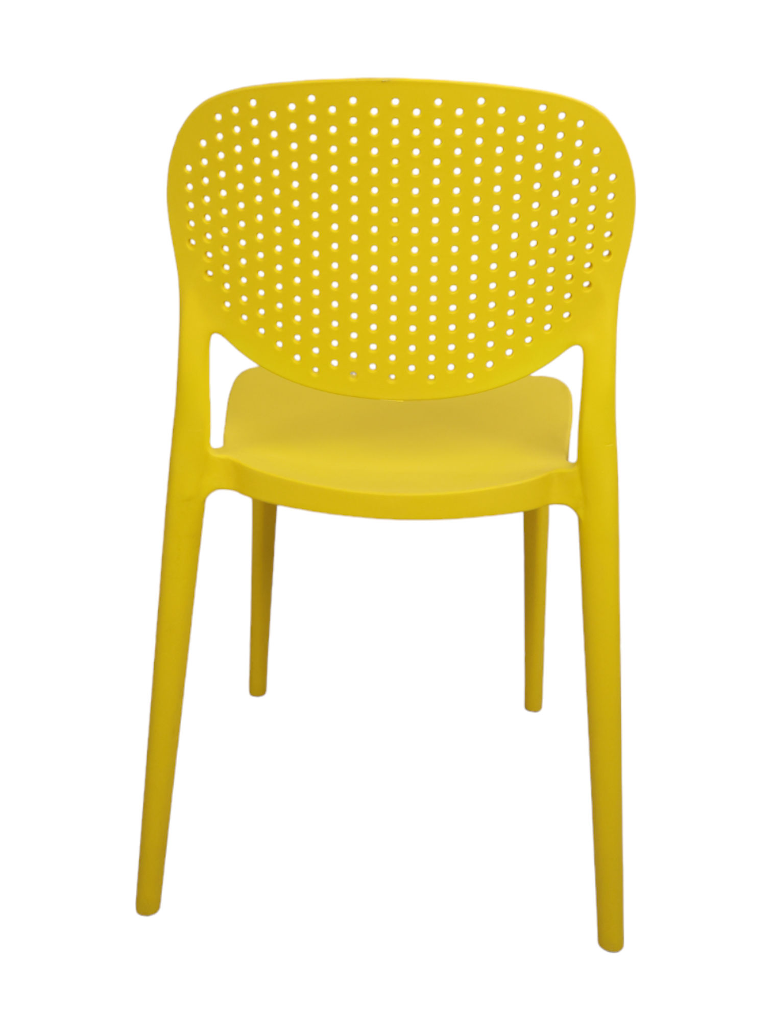 Adhunika Cafe Furniture Chair Plastic Low Back-Yellow