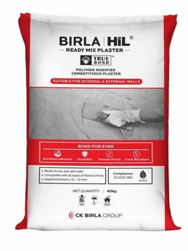 40Kg Ready Mix Plaster - Diameter: Nil Yard
