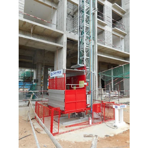 Red 1 Ton Material Tower Hoist Machine