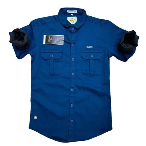 Mens Blue Lycra Shirt