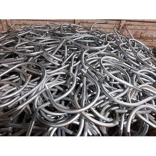 U Type Bolt - 6mm to 18mm Diameter, Silver Galvanized Finish | Tempered Heat Treatment, Multigrade Gr. 4.6 to 10.9, Ideal for Industrial Applications and Fire Fighting Pipe Lines