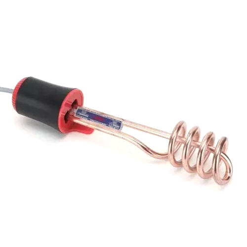 Electric Immersion Water Heater Rod - Copper Heating Elements, 8x37x8 cm Size , Durable Plastic Insulation, 1500W Power, 420g Lightweight, Warranty Included