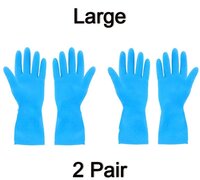 2 PAIR LARGE BLUE GLOVES 4855