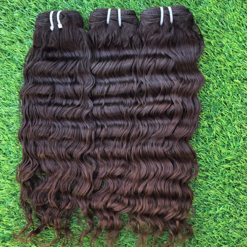 Steam Wavy Human Hair Weft Extension