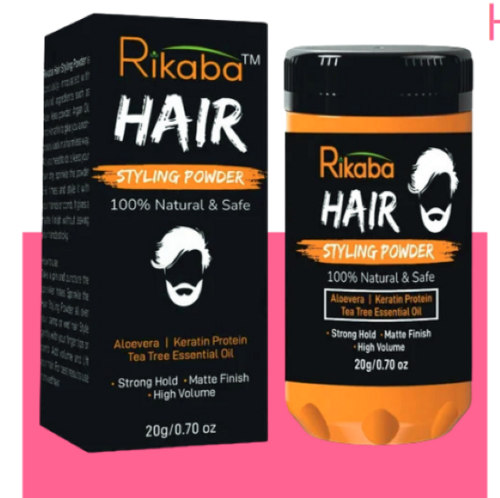 Hair Styling Powder - 20 Gram Dual Chamber Sachet, Ammonia-Free Formula for Easy Application, Herbal Ingredients for All Hair Types