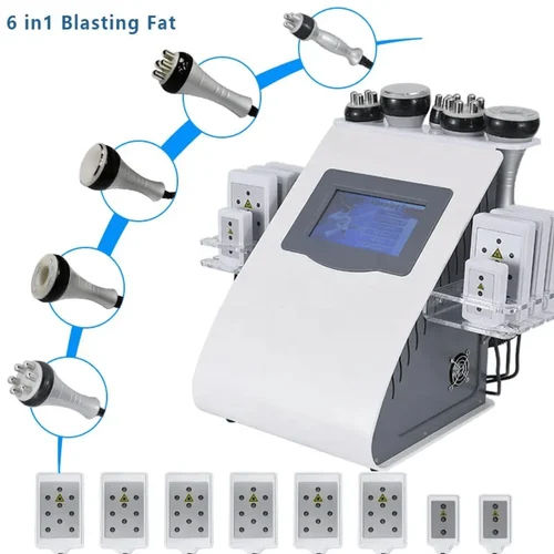 6 in 1 Cavitation Multipolar RF Vacuum and Laser Therapy Slimming Machine