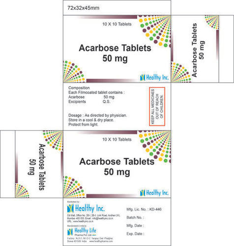 Acarbose Tablet 50 Mg at Best Price in Mumbai | Healthy Inc.