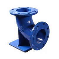 Duck Foot Double Flanged Bend - Black Annealed Cast Iron, Round Shape | Durable Design With Tight Seal, Warranty Included