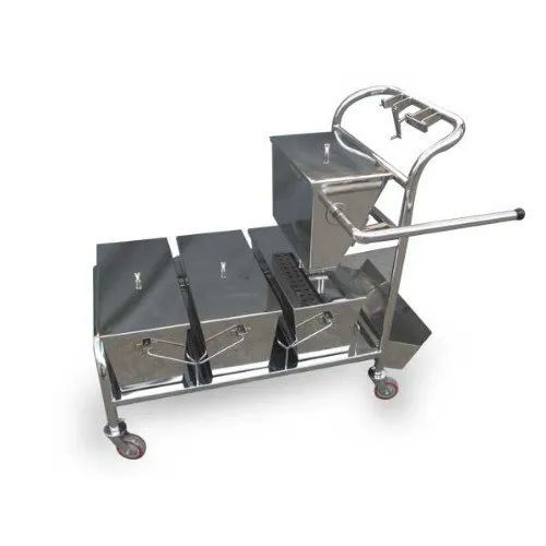 ss mopping trolly (sq.bucket)