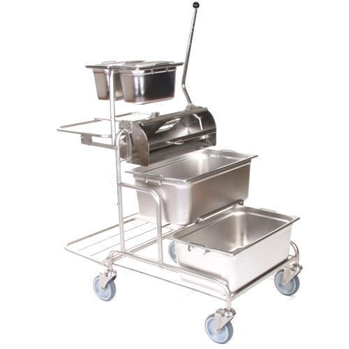 ss mopping trolly (sq.bucket)