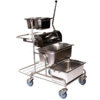 ss mopping trolly (sq.bucket)