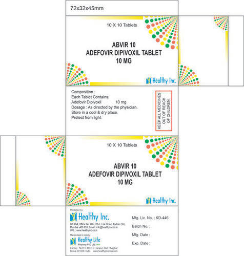 Adefovir Dipivoxil Tablet 10 Mg