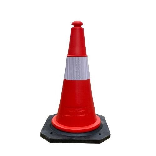 Safety Cone  Rubber Base 1000mm Red - Frontlier