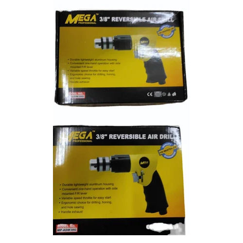 Black And Yellow Megga 3-8 Reversable Air Drill