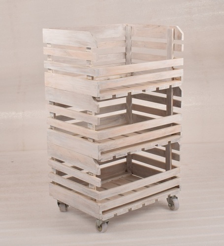 Set  of 3 Wooden Caddy Rack