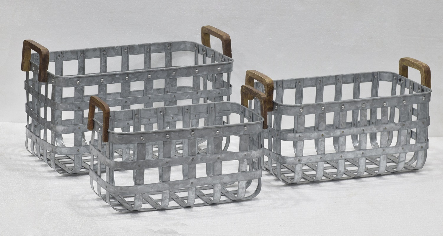 Set of 3 Wooden New Look Caddy