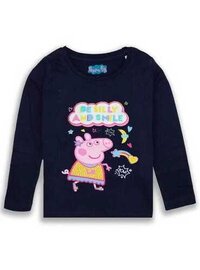 Peppa Pig Girls Long Sleeve T Shirt Navy - 2y To 6y G21246d