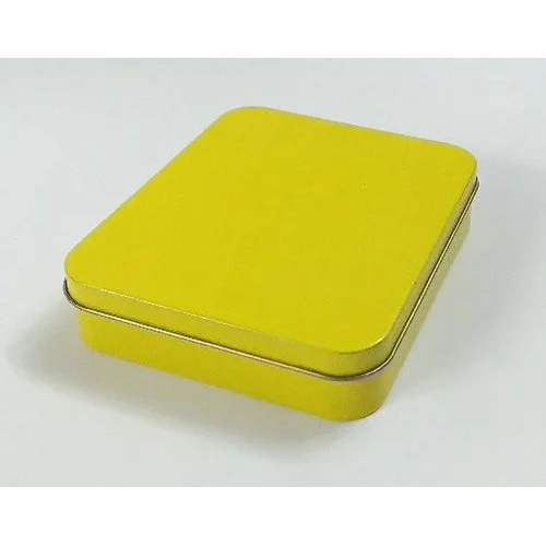 Yellow Plain Tin Box