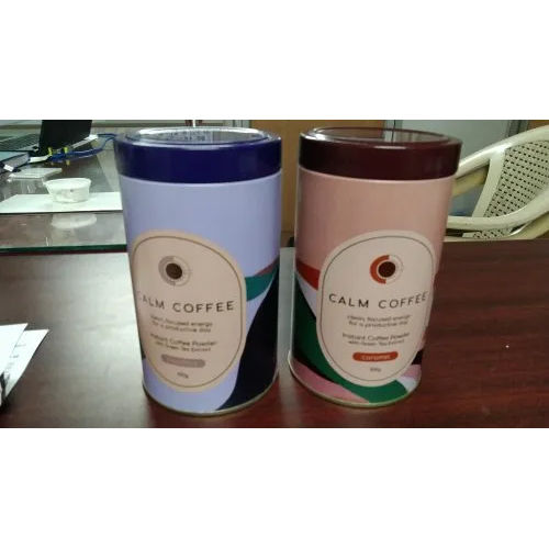 Printed coffee powder tin container