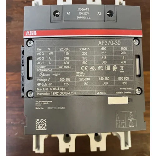 Abb Af370 Contactor Application: Industrial