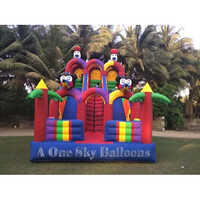 3 Lane Bouncy Castle - Color: Multi