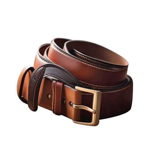 Mens Leather Belts - Buckle Material: Steel