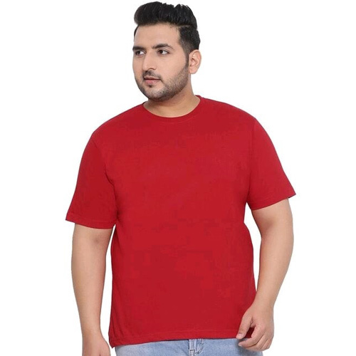 Red Round Neck Plain T-Shirt