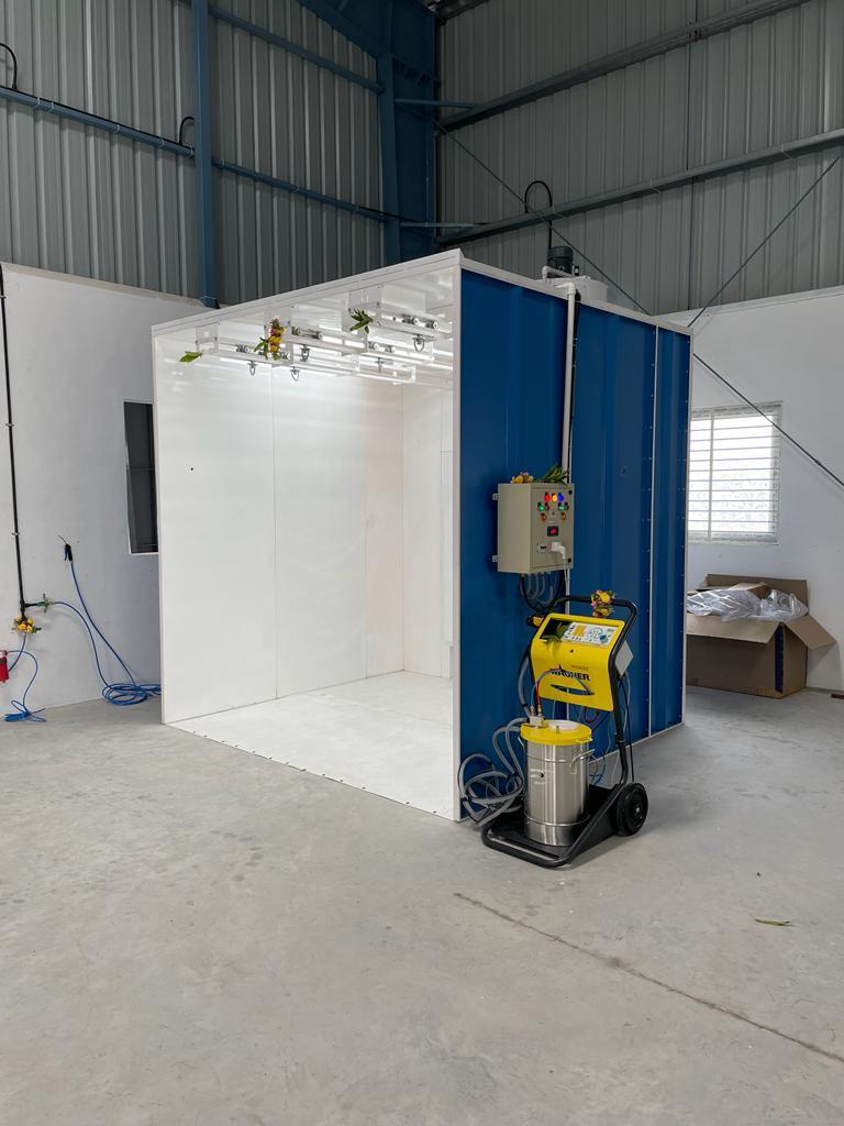 Powder coating booth