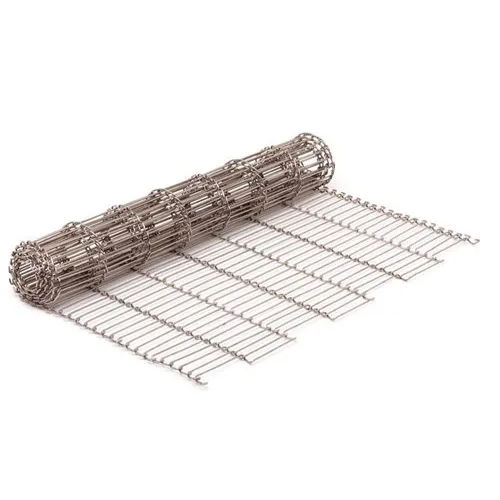 Silver Flat Wire Mesh Belt