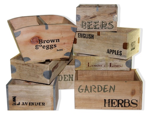 Set Of 7 Wooden Caddy - Color: Different