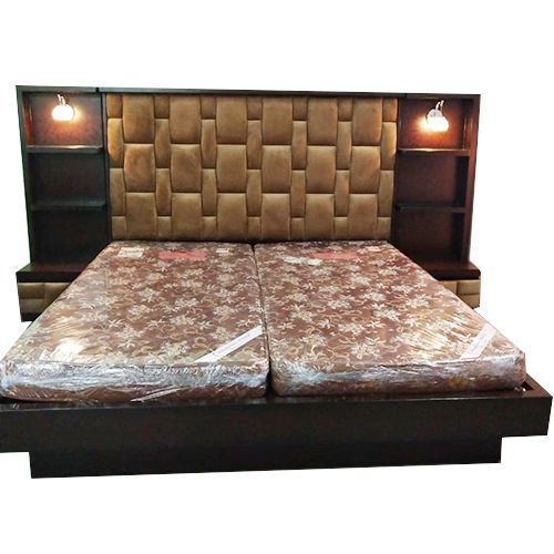 Wood Modern Antique Brown Double Bed