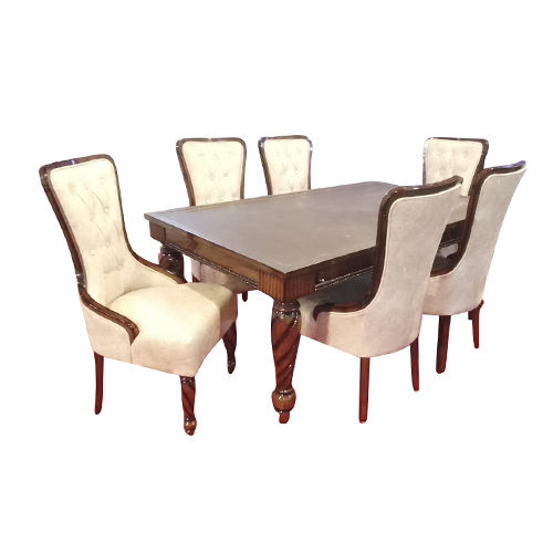 Handmade 6 Seater Plywood Rectangular Dining Table Set