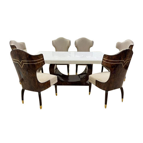 Handmade 6 Seater Elegance Rectangular Dining Table Set