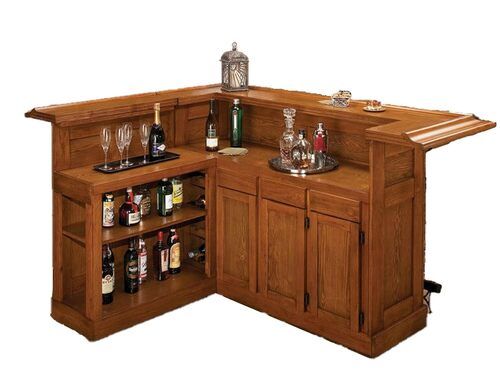 Handmade Curved Wooden Bar Counter