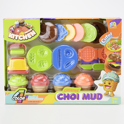 Play Dough Bread Hamburger Toys Set