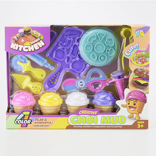 Girls Play Dough Pizza Toys Set