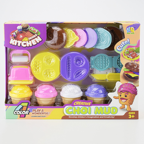 Girls Play Dough Bread Hamburger Toys Set