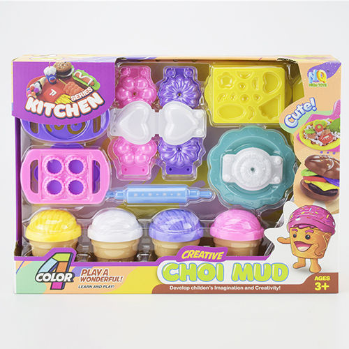 Artificial Girls Play Dough Cookies Toys Set