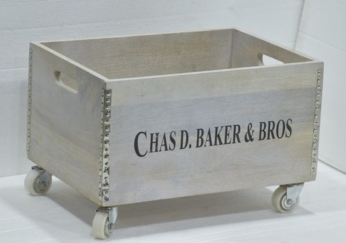 Wooden Caddy With Metal Strip