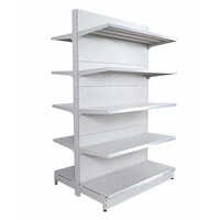 Double Rack With Panel - Steel, 5 Feet Tall, Custom Color Options | 150 Kg Daily Capacity, 5 Shelves for Supermarkets, Pharmacies, & Garment Stores