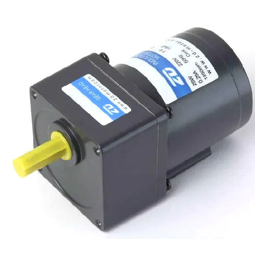 Black 25 W Compact Ac Geared Motor