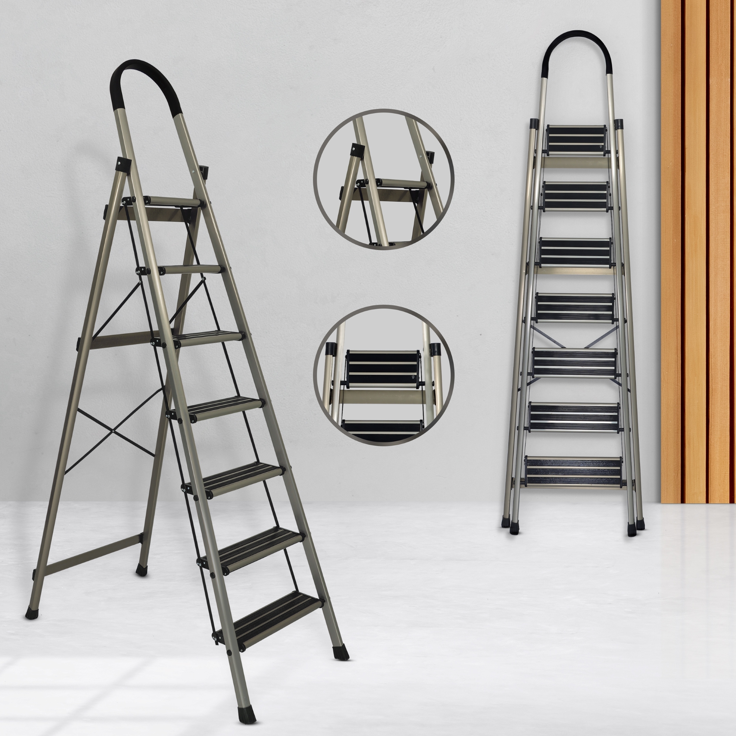 ALUMINIUM PREMIUM GOLD 7 STEP LADDER