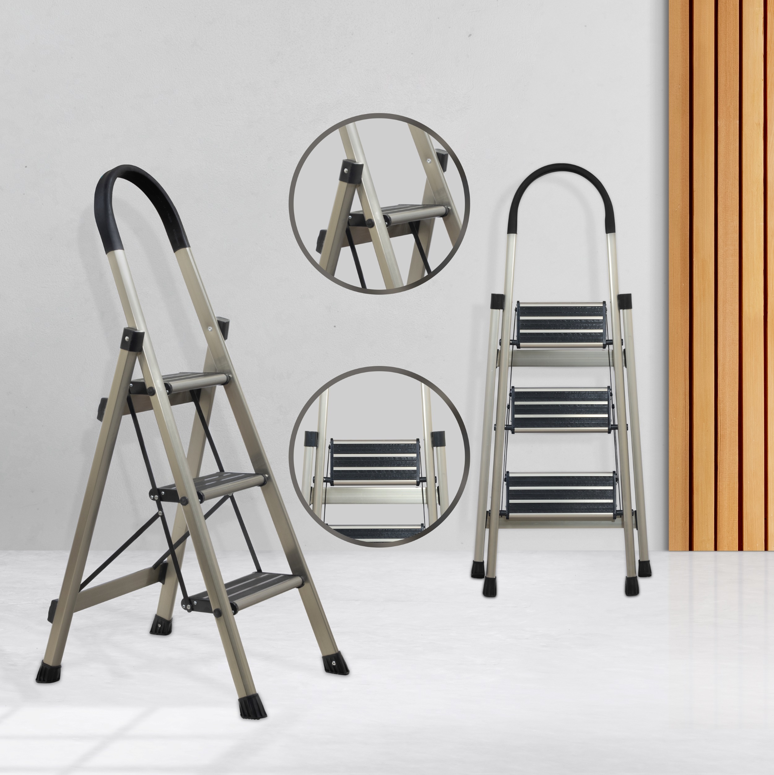 ALUMINIUM PREMIUM GOLD 3 STEP LADDER